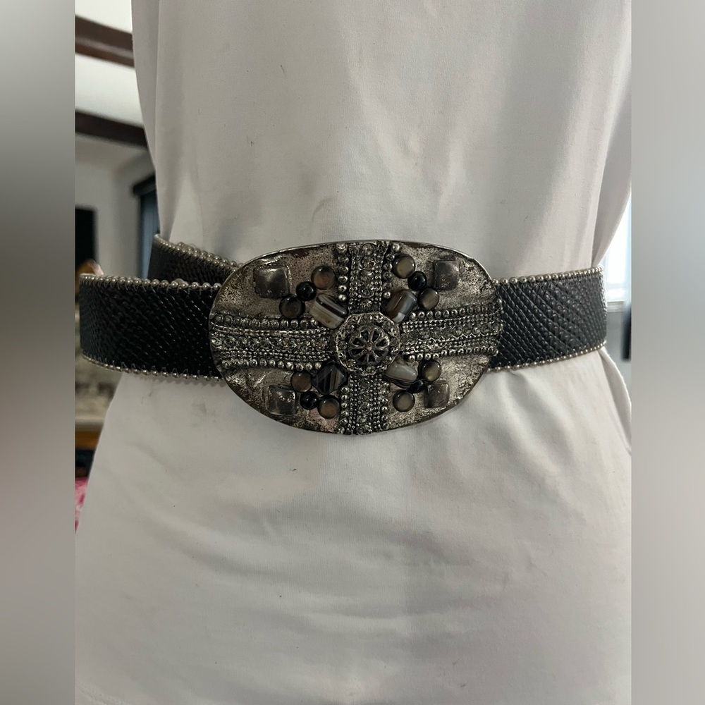 Leatherock genuine leather studded belt